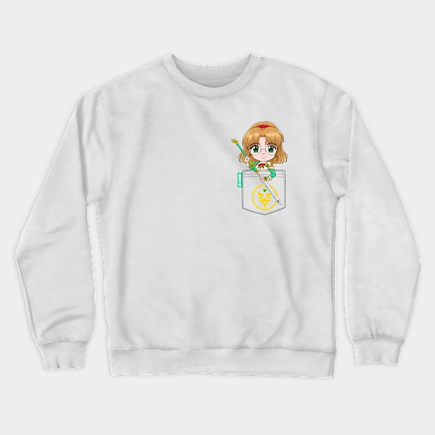 Magic Knight Fuu Pocket Chibi Crewneck Sweatshirt by TeeTowArt